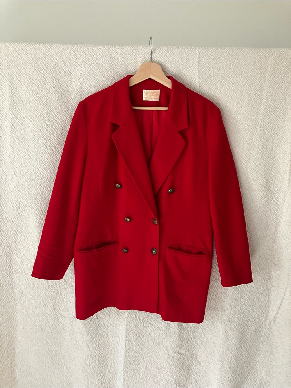 Vintage Pendleton 100% Wool Double Breasted Blazer Jacket Coat